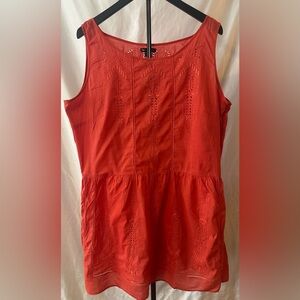GAP Red Embroidered Dress
